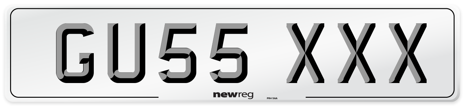 GU55 XXX Number Plate from New Reg